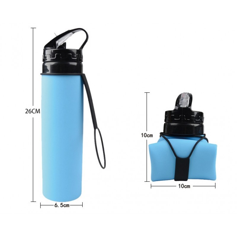 20OZ Silicone Collapsible Water Bottle 