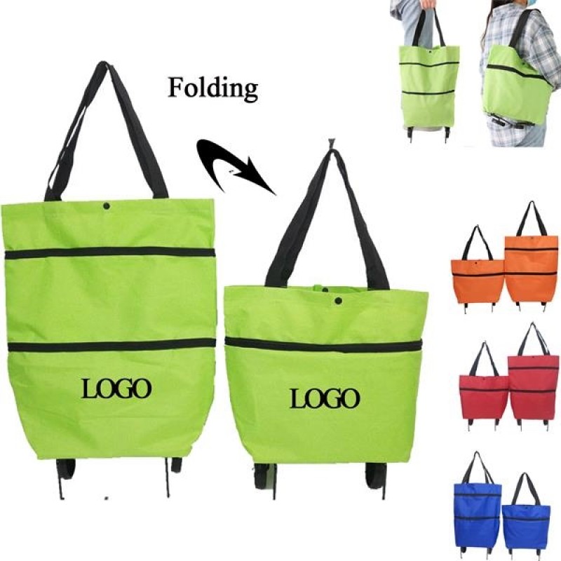 Foldable Tote Bag With Wheels 