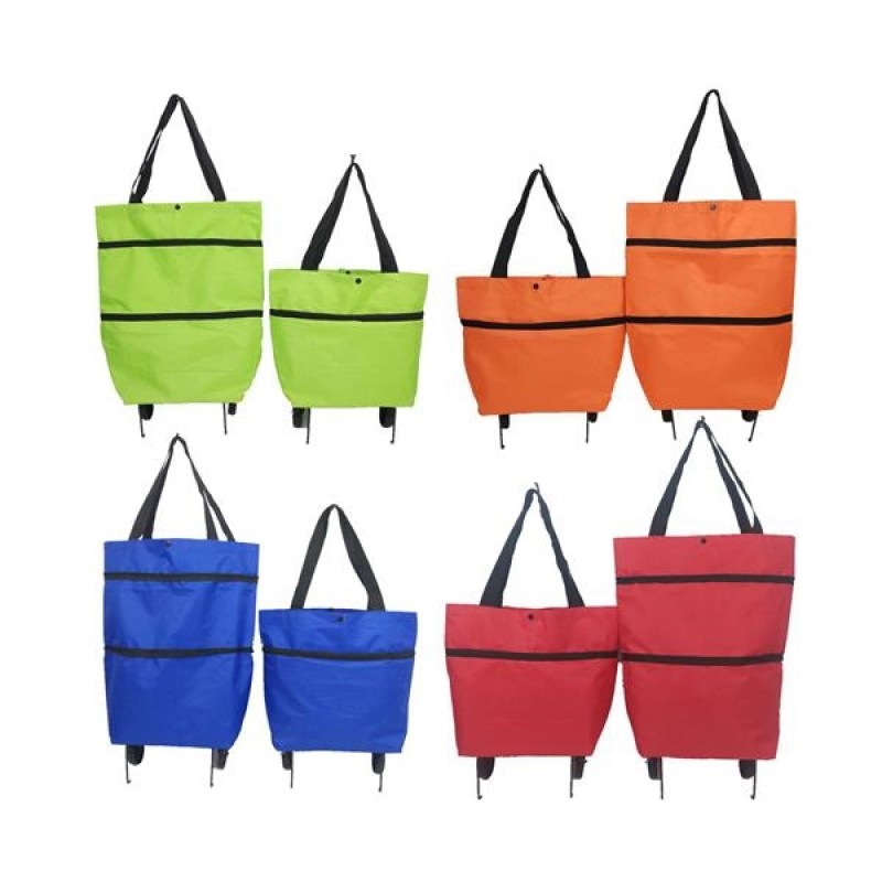Foldable Tote Bag With Wheels