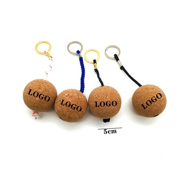 Floating Cork-Ball Keyrings