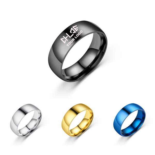 8mm Elegant Stainless Steel Ring