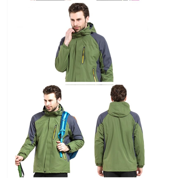 Full-Zip Polar Fleece Jacket 3-in-1 Windbreaker Winter Coat