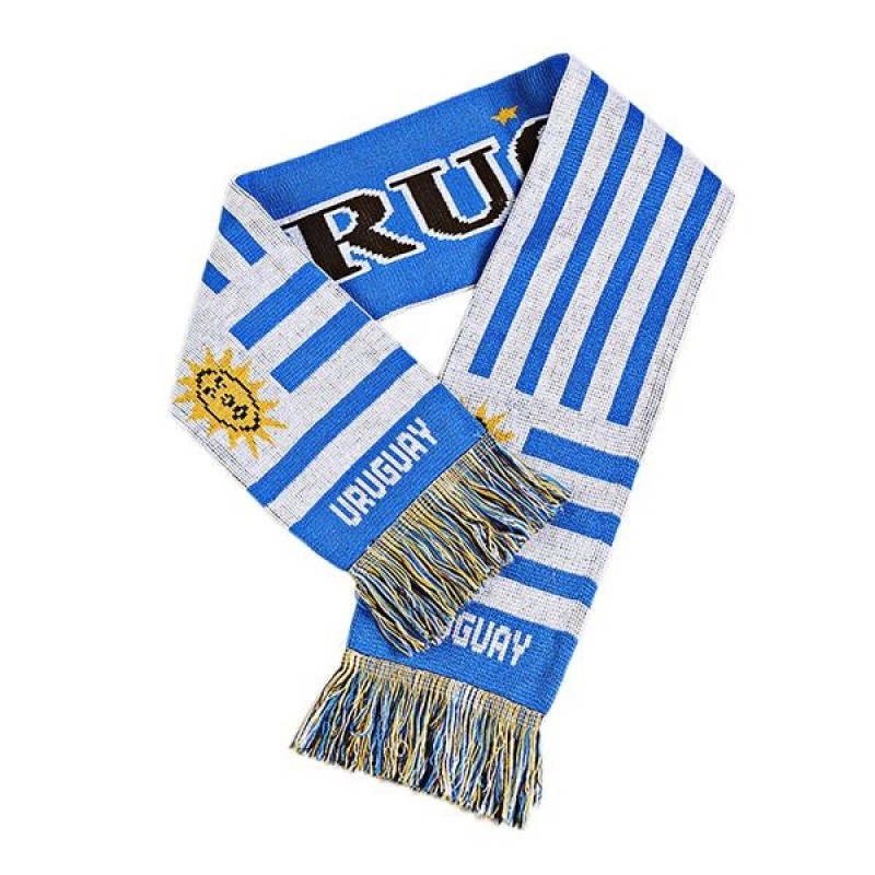 Acrylic Knitted Stadium Sports Scarf With Fringe 