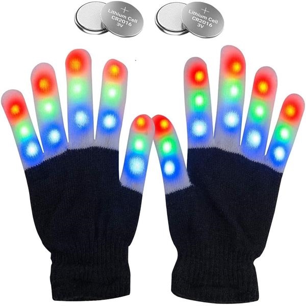 Led Flashing Finger Rave Gloves 
