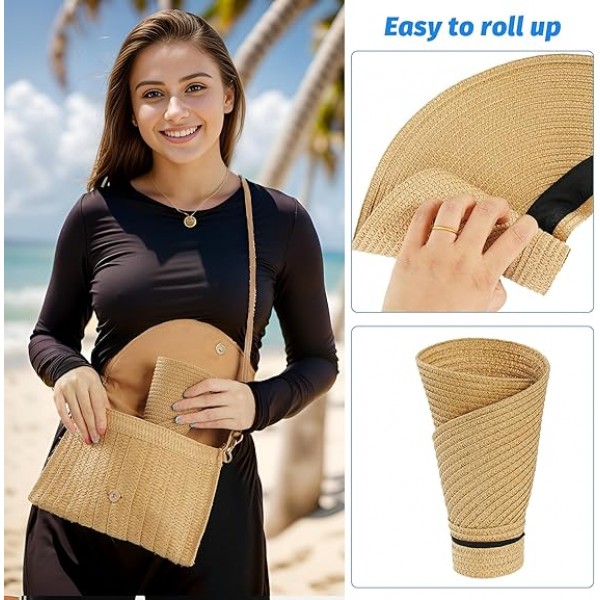  Foldable Straw Sun Hat 