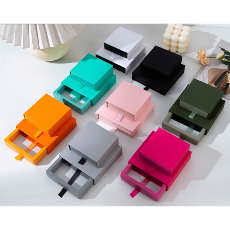 Initial Letter Ring with Transparent PE Film Suspension Jewelry Box 