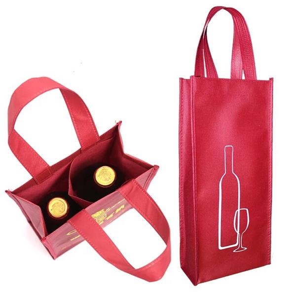 Non Woven 2-Bottle Wine Tote Bag
