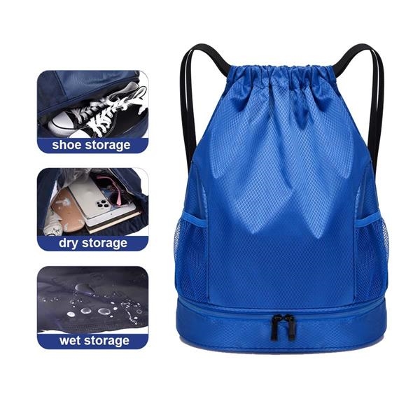 Dry and Wet Separation Drawstring Backpack