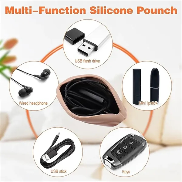 Muti-Function Silicone Pouch for Storing Earbuds