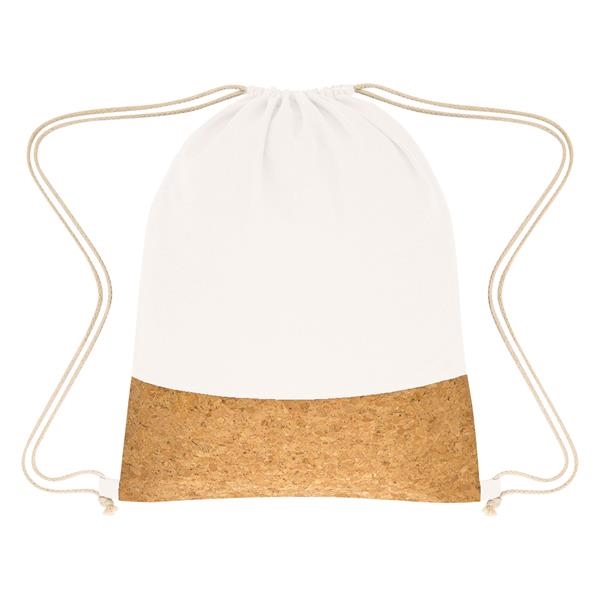 Cork-Accented Drawstring Knapsack
