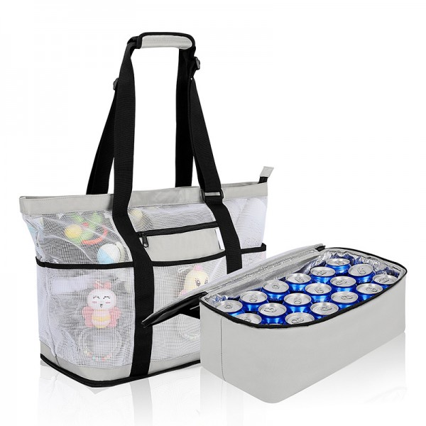 2 in 1 Mesh Beach Tote and Cooler
