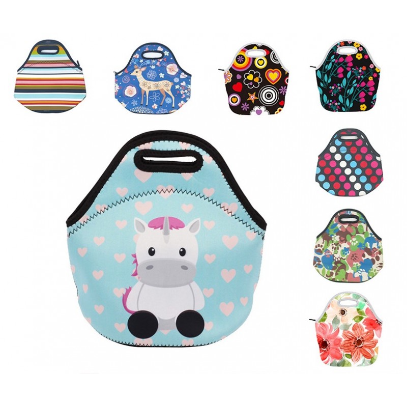 Easy Carry Zippered Neoprene Lunch Bag