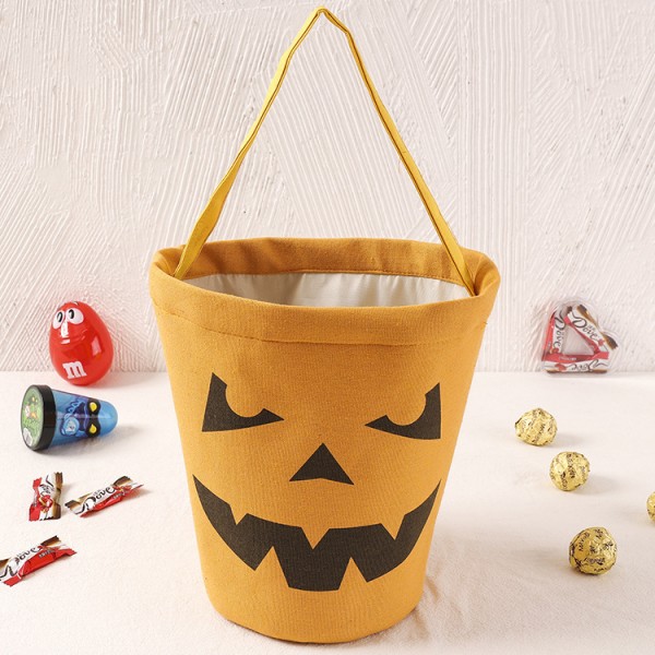 Halloween candy canvas bucket