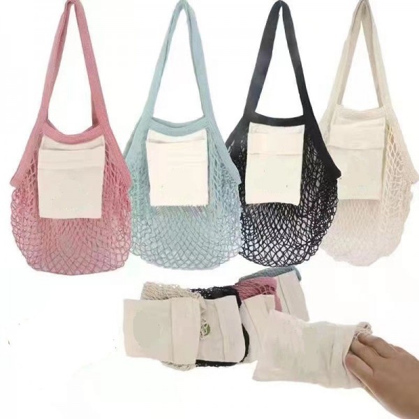 Collapsible Cotton Mesh Tote