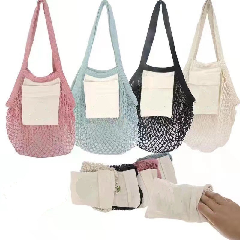 Collapsible Cotton Mesh Tote 