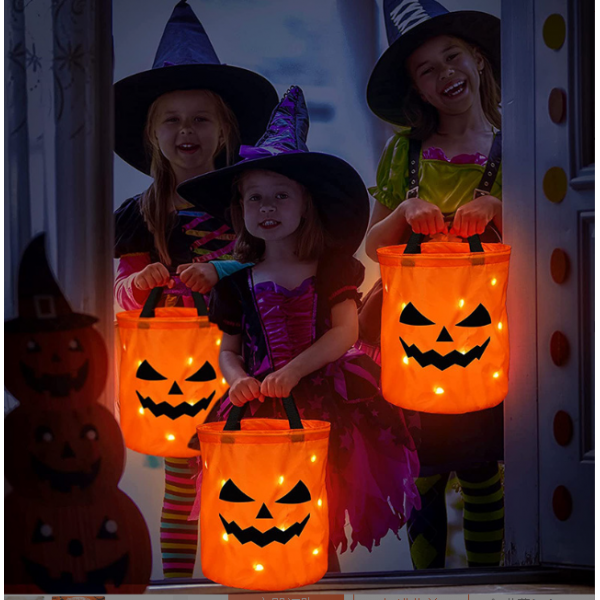 Halloween Trick Or Treat Bag With Led Light