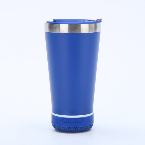 16Oz Bluetooth Speaker Vacuum Tumbler