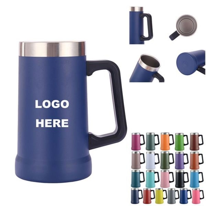 24 oz. Vacuum Insulated Beer Mug with Handle 