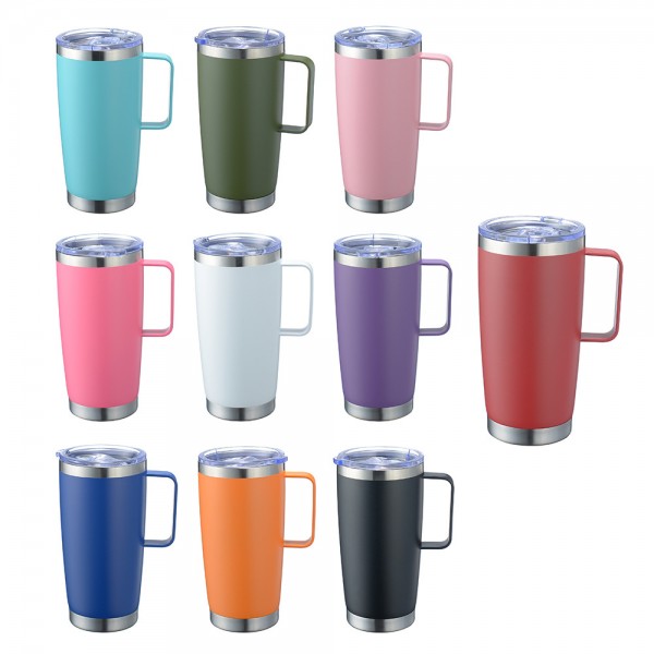 20oz Vacuum Insulated Stainless Steel Tumbler with Handle