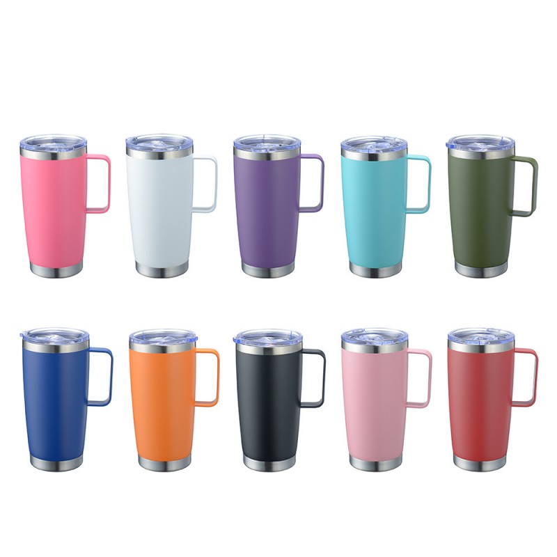 20oz Vacuum Insulated Stainless Steel Tumbler with Handle 