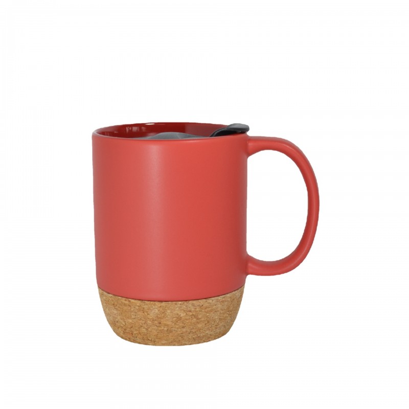 13 Oz Cork Bottom Ceramic Mugs 