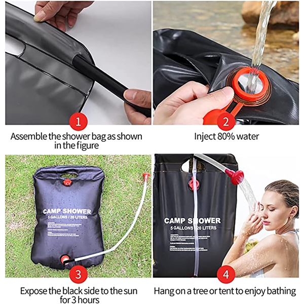 20 L Outdoor Solar Shower Bag