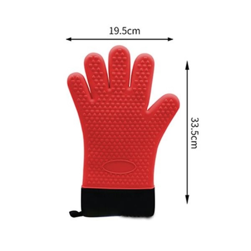 Kitchen Heat-Insulating Silicone Gloves 