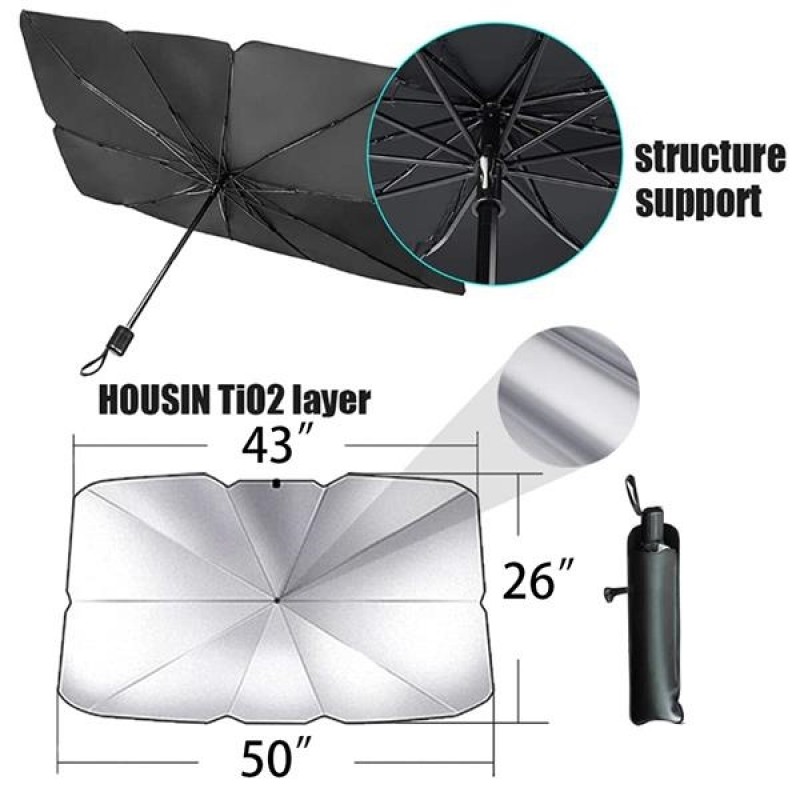 Car Windshield Sun Shade Foldable Umbrella 
