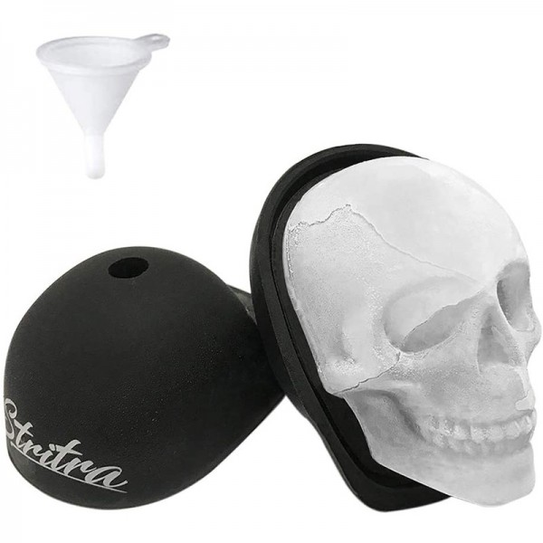 Reusable 3D Silicone Skeleton Skull Ice Mold 