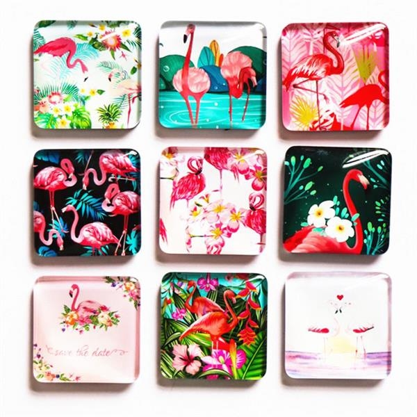 Square Crystal Glass fridge magnet
