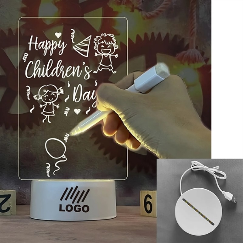 Acrylic Dry Erase Board with Light Up Stand