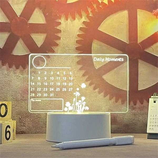 Acrylic Dry Erase Board with Light Up Stand