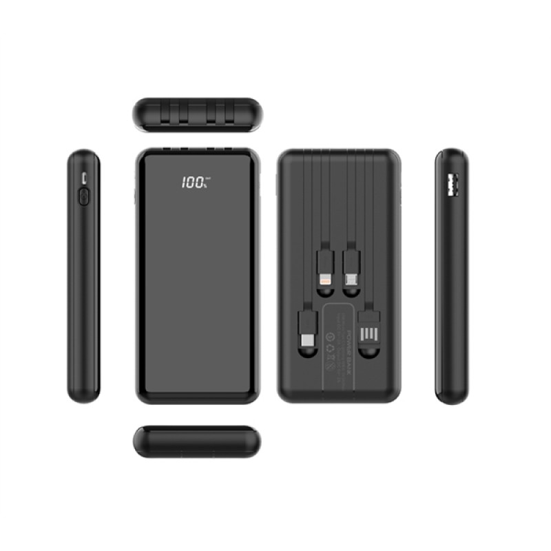 Power Bank with Built-in Cable - 10000 mAh 