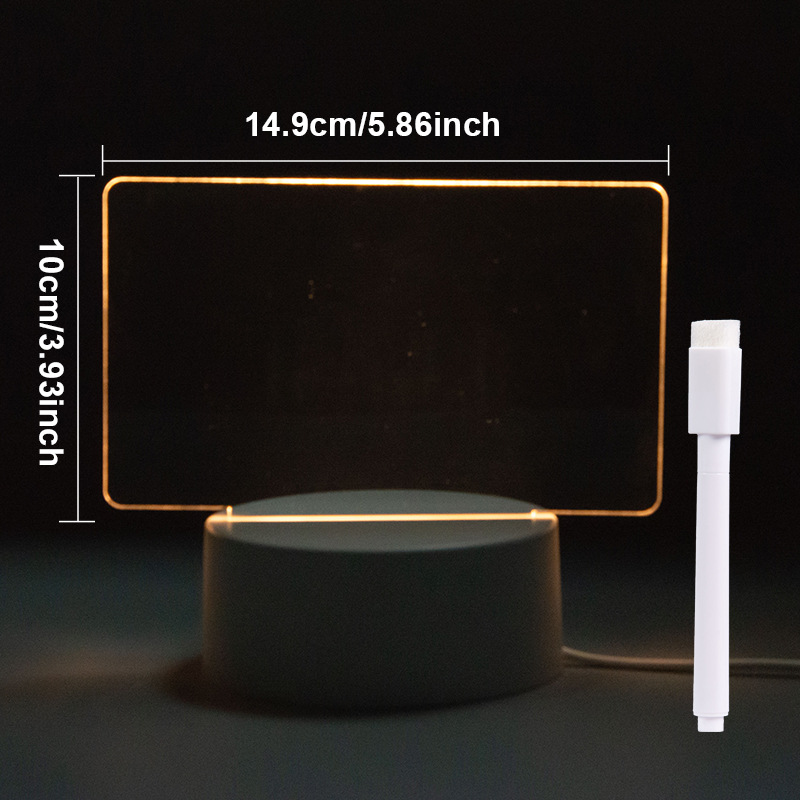 Acrylic Dry Erase Board with Light Up Stand 